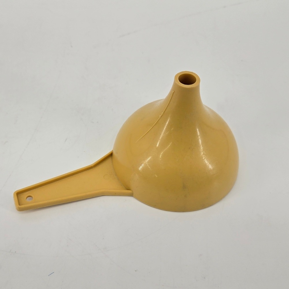Vintage Tupperware Harvest Gold Hershey Kiss Kitchen Liquid Canning Funnel 1970s